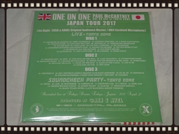 PAUL McCARTNEY / ONE ON ONE JAPAN TOUR 2017 DISC4~6_b0042308_14251758.jpg