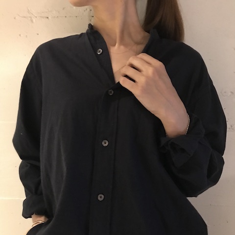 コットンネル バンドカラーシャツ COMOLI_d0364239_16262634.jpg