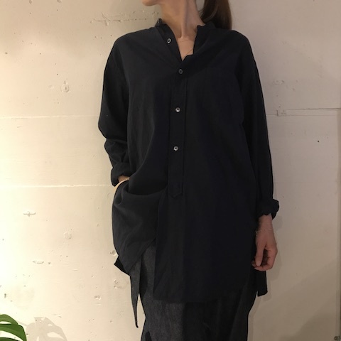 コットンネル バンドカラーシャツ COMOLI_d0364239_16265520.jpg