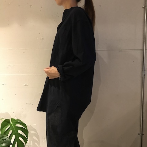 コットンネル バンドカラーシャツ COMOLI_d0364239_16275359.jpg