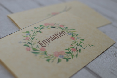 クラシックなピンクのお花の招待状 A classic invitation with chic pink flowers_b0105897_21141127.jpg