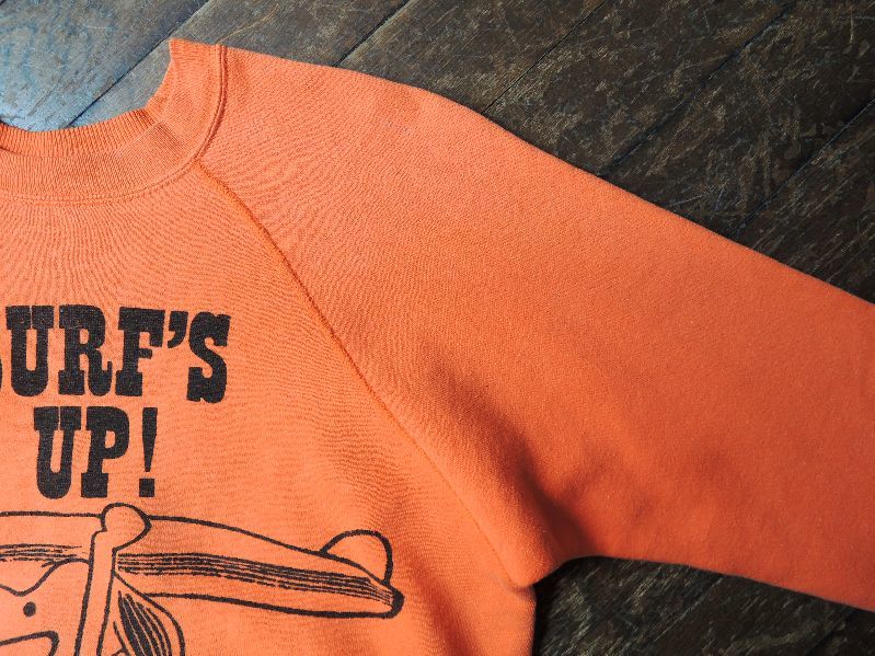 60S SPRUCE SWEAT SHIRT SNOOPY SURF'S UP!--RECOMMEND