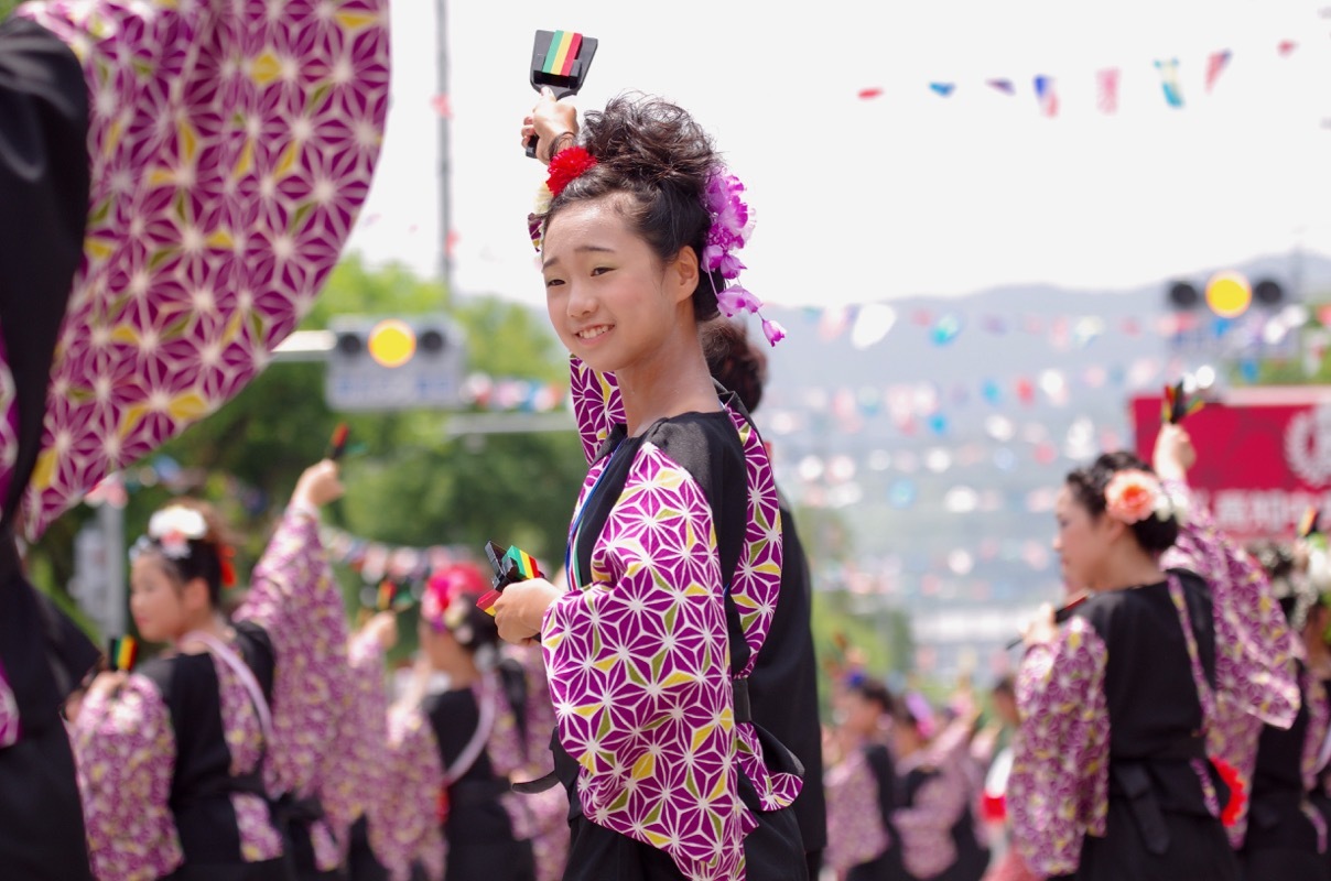 ２０１７高知よさこい祭り本番２日目その１（梅乃連）_a0009554_16594907.jpg