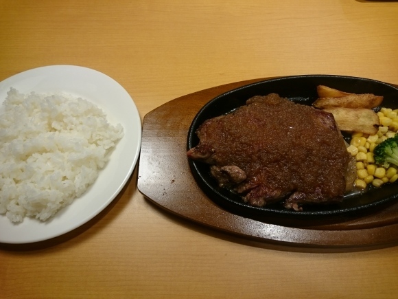 8/29 ステーキ宮八王子松木店 てっぱんステーキ240グラム + 宮セット + 生ビール大_b0042308_01040821.jpg