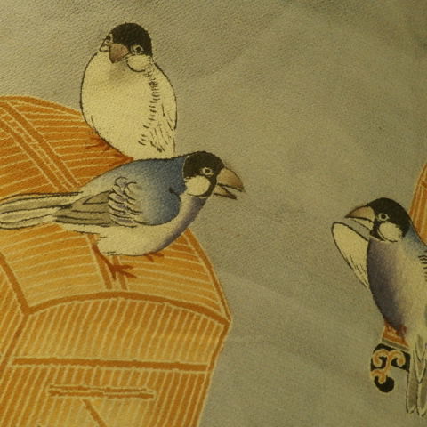 文鳥柄 : 中村かをる創作帯屋