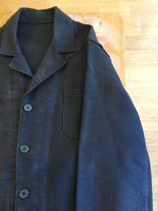 40's〜50's Vintage ブラックモールスキン ラペルジャケット 