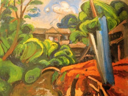 萬 鉄五郎、風景、希少画集画、新品額装付 萬鉄五郎画額「風景