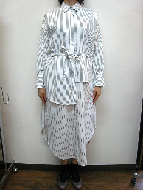 ＯＳＭＯＳＩＳ（オズモーシス）レイヤードシャツワンピース　ＳＴＲＩＰＥ_a0089359_11421220.jpg