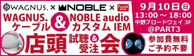 【出展情報】9/10(Sun) 13:00〜18:00 フジヤエービック様にて店頭試聴会を行います！【特別販売やバンドルあり】_e0153314_14002629.jpg