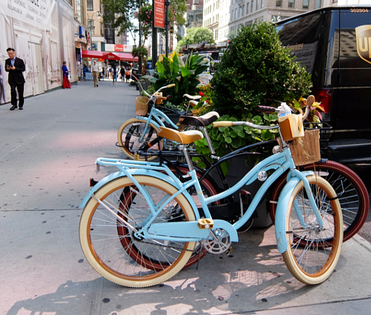 NYの街角で遭遇した可愛いナンバープレート付の自転車_b0007805_20374817.jpg