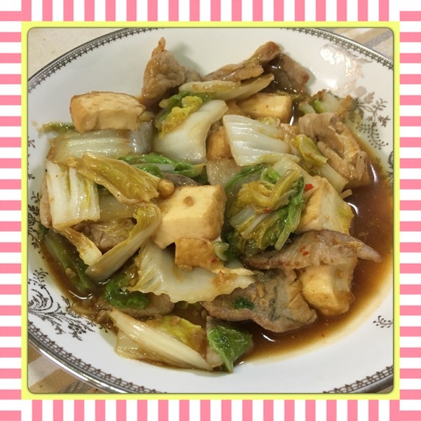 豚肉 白菜 厚揚げのピリ辛味噌炒め レシピ付 Kajuの 今日のお料理 簡単レシピ