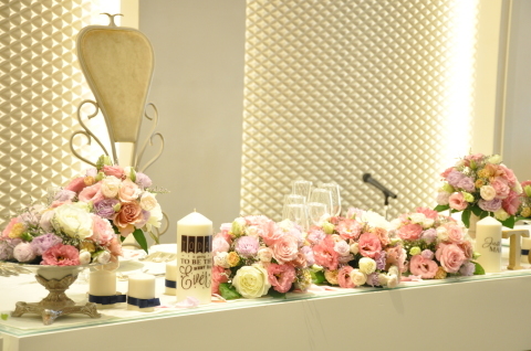 アンティークカラーの装花 ブライダルアルバム