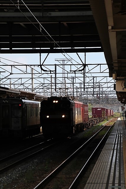 藤田八束の鉄道写真@北朝鮮がまたもやミサイル発射、平和への祈り、陸奥市川駅八戸駅の貨物列車_d0181492_08061321.jpg