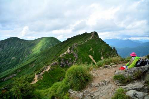 オキノ耳を目の前にして勇気ある撤退 2014年8月 猛暑の谷川岳登山 殿様な山歩き