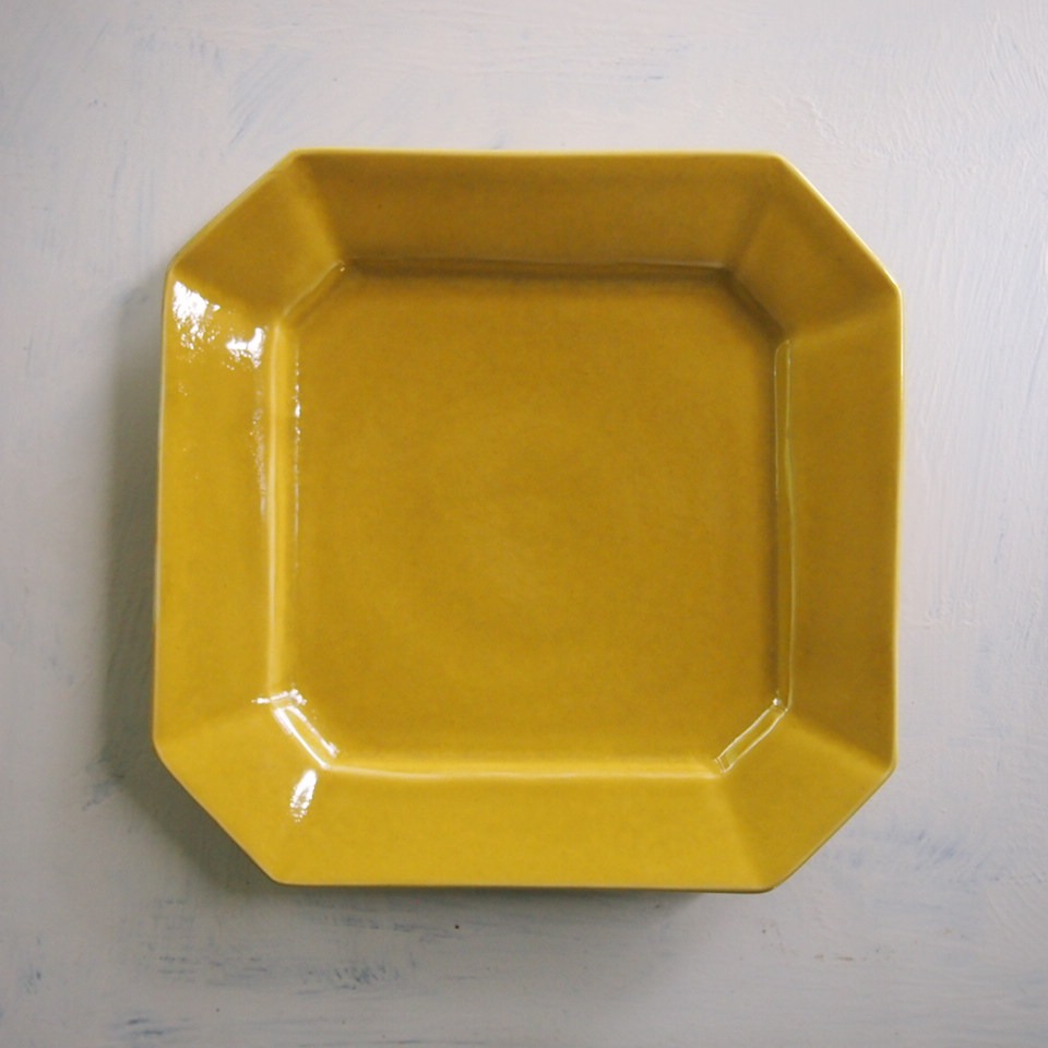 伊藤聡信 黄釉六寸額皿 : くらしのかたち テーブルギャラリー