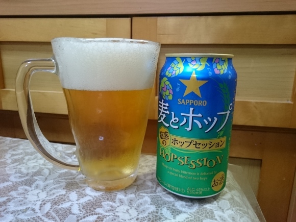 9/11夜勤明けその2 サッポロ麦とホップ魅惑のホップセッション + 肉野菜焼きそば_b0042308_16375503.jpg