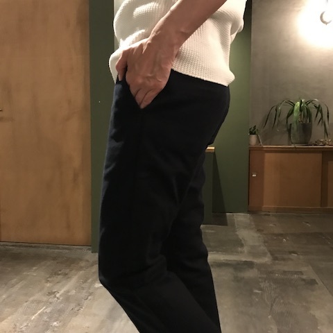 コットンスエード素材のtrousers TUKI_d0364239_16311473.jpg