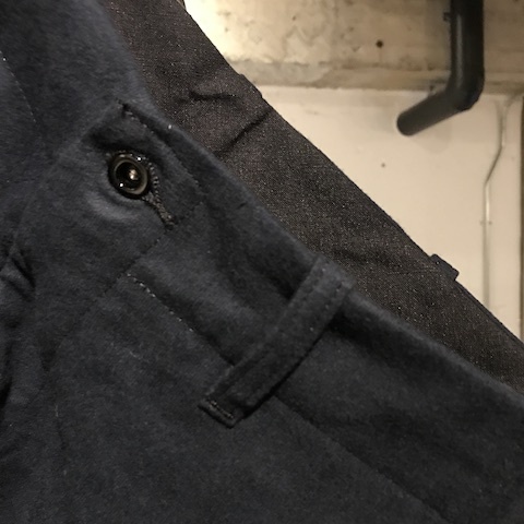 コットンスエード素材のtrousers TUKI_d0364239_16341532.jpg