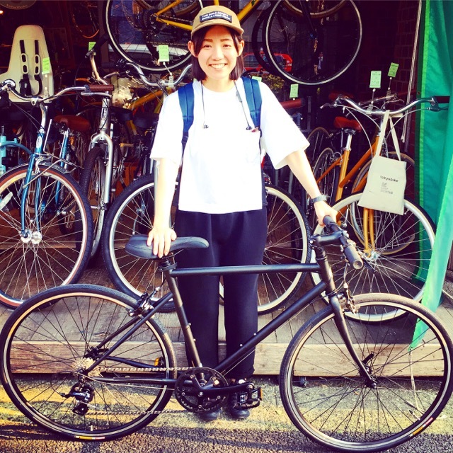☆今日のバイシクルガール☆ 自転車女子 自転車ガール ミニベロ クロスバイク ライトウェイ トーキョーバイク シュウイン ラレー ブルーノ おしゃれ自転車 マリン ターン_b0212032_19145231.jpg