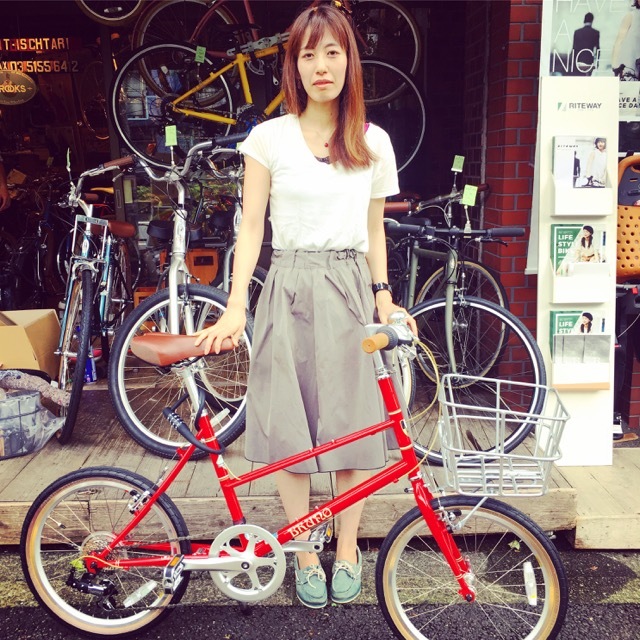 ☆今日のバイシクルガール☆ 自転車女子 自転車ガール ミニベロ クロスバイク ライトウェイ トーキョーバイク シュウイン ラレー ブルーノ おしゃれ自転車 マリン ターン_b0212032_19154652.jpg