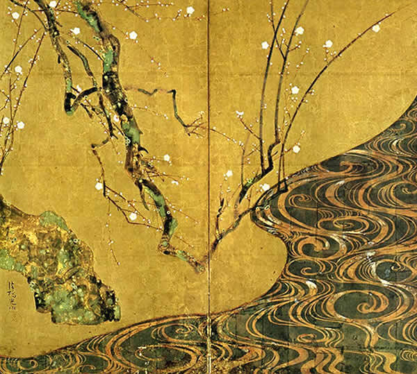 紅白梅図屏風」 : 一語一絵