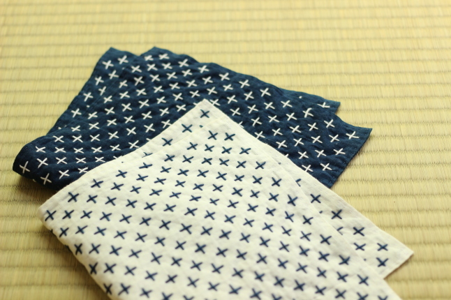 藍染めの刺し子ふきん☆_f0354014_20043133.jpg