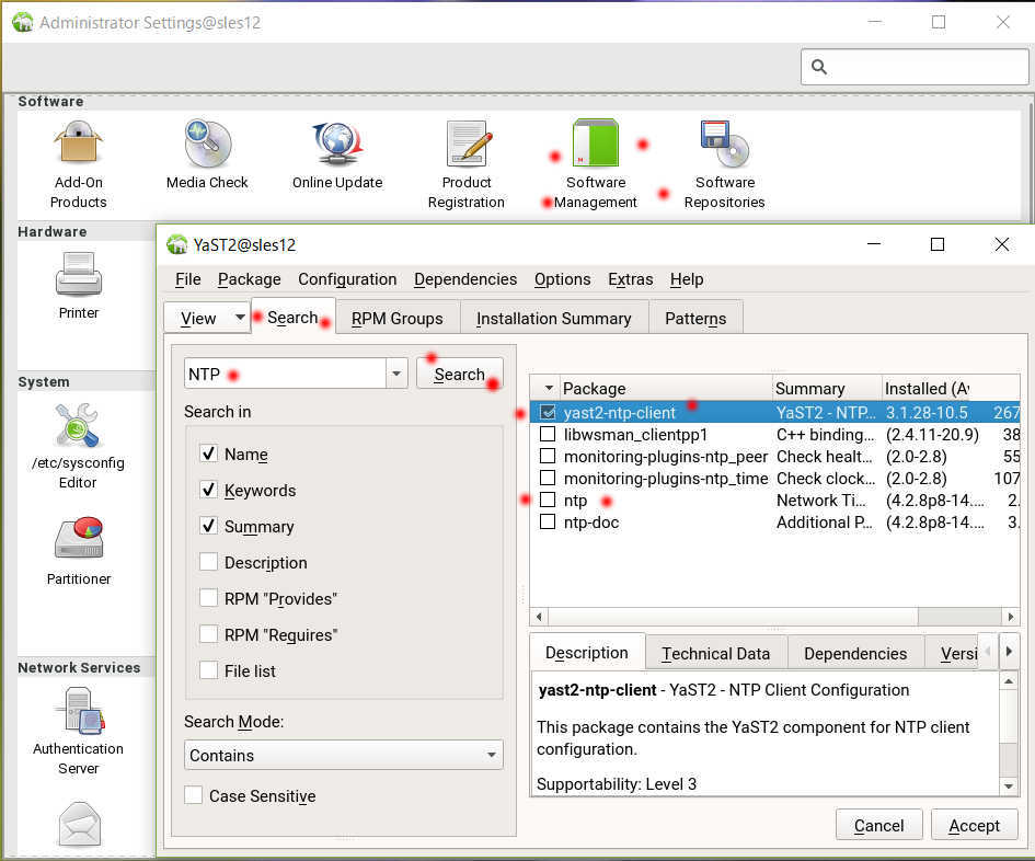 SUSE Linux (SLES12) を YaST で NTP の設定_a0056607_16001458.jpg
