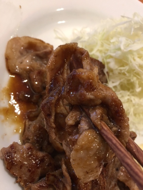 デニーズの生姜焼き定食_a0359239_17532734.jpg