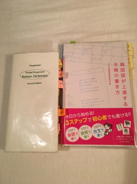 シャイニーカラーでがんばる 韓国語で書く日記 くちびるにトウガラシ