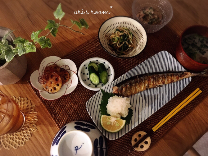 わが家の魚焼きグリル!それから秋を感じる秋刀魚の晩ごはん。_a0341288_22030274.jpg