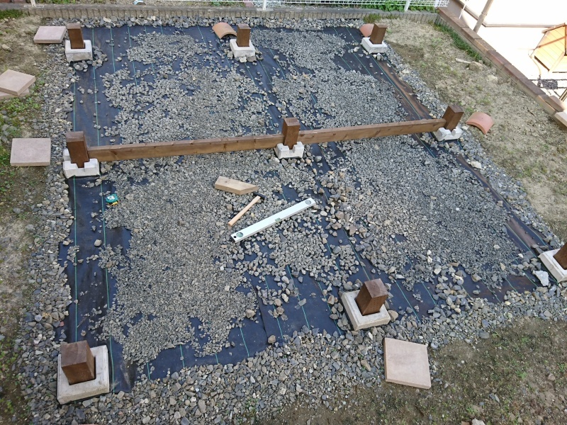 Diyで物置小屋を作る 土台編 すき と暮らす Diyで物置小屋を作る 土台編 すき と暮らす