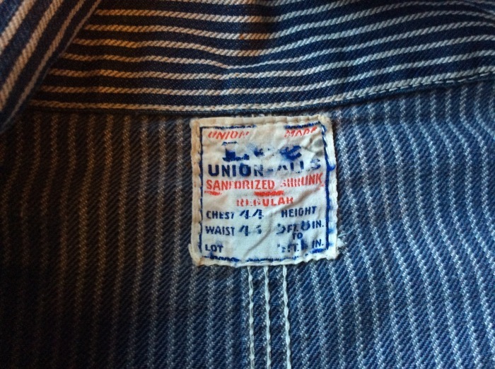 50's Lee UNION ALLS hickory stripe : BUTTON UP clothing 50's Lee UNION ALLS hickory stripe : BUTTON UP clothing