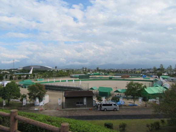 えひめ国体西条市の２会場の（準備中)下見・応援のぼり旗…2017/9/27_f0231709_14183937.jpg