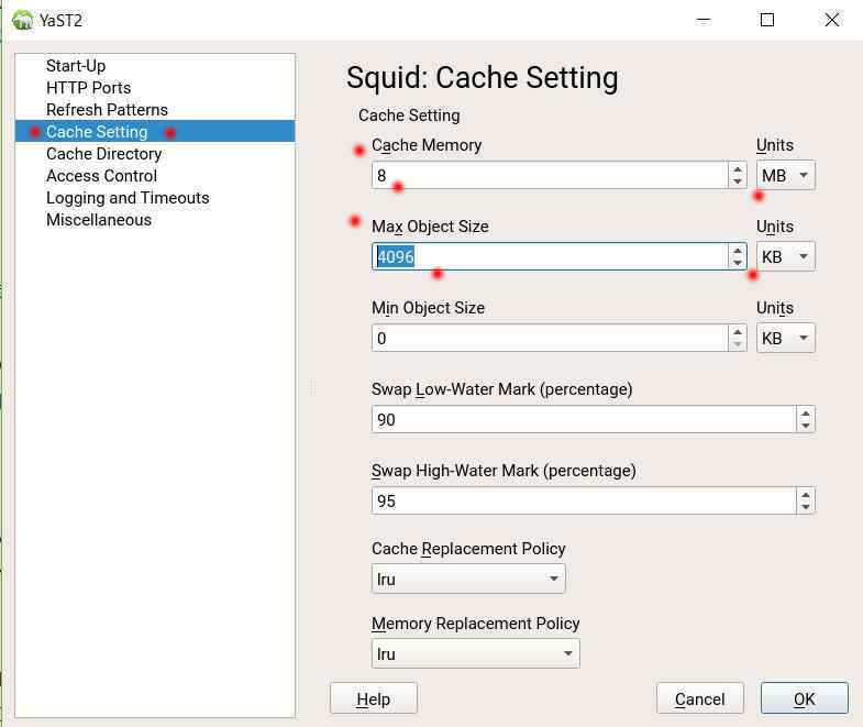 SUSE Linux 12 (SLES12 sp3) で YaST から Squid3 を導入、設定_a0056607_12272542.jpg