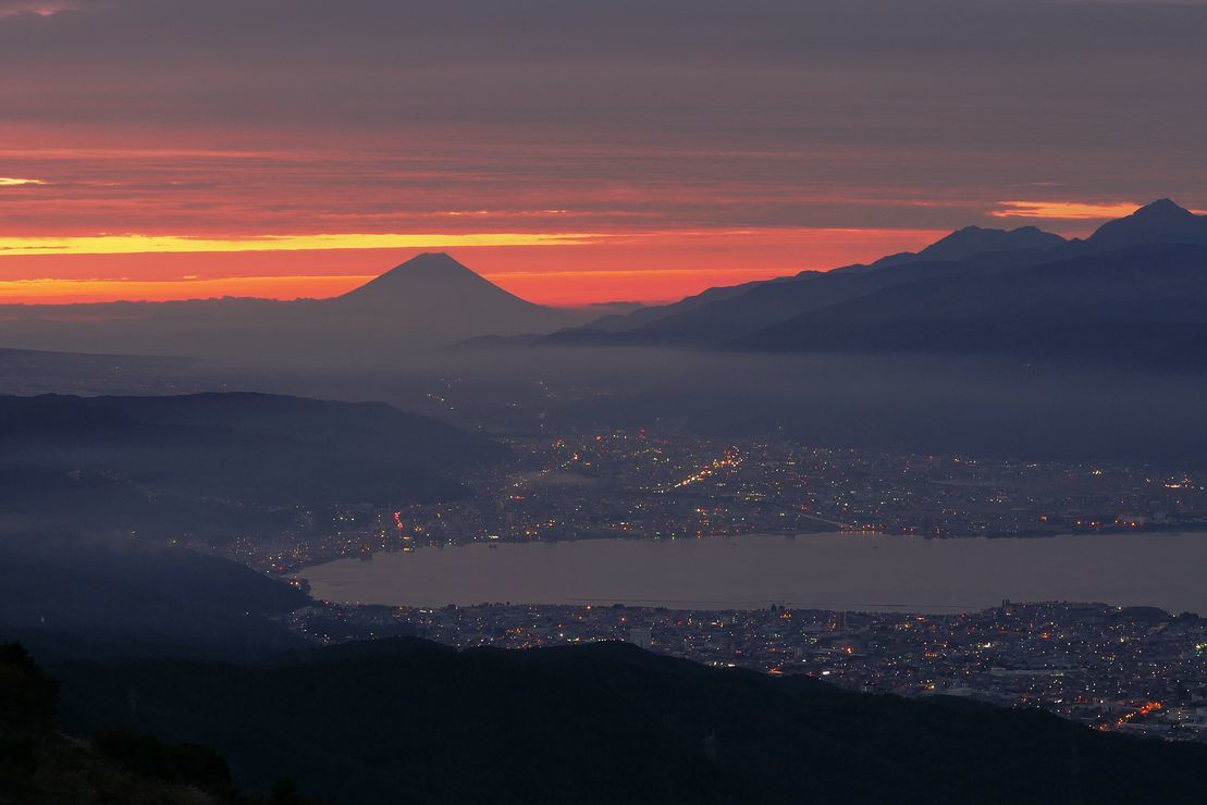 夢は朝開く♪　高ボッチから富士山シルエットロマン（３）_a0031821_08525121.jpg