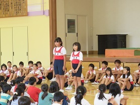 １０月３日　市陸上競技大会壮行会_e0104122_14553511.jpg