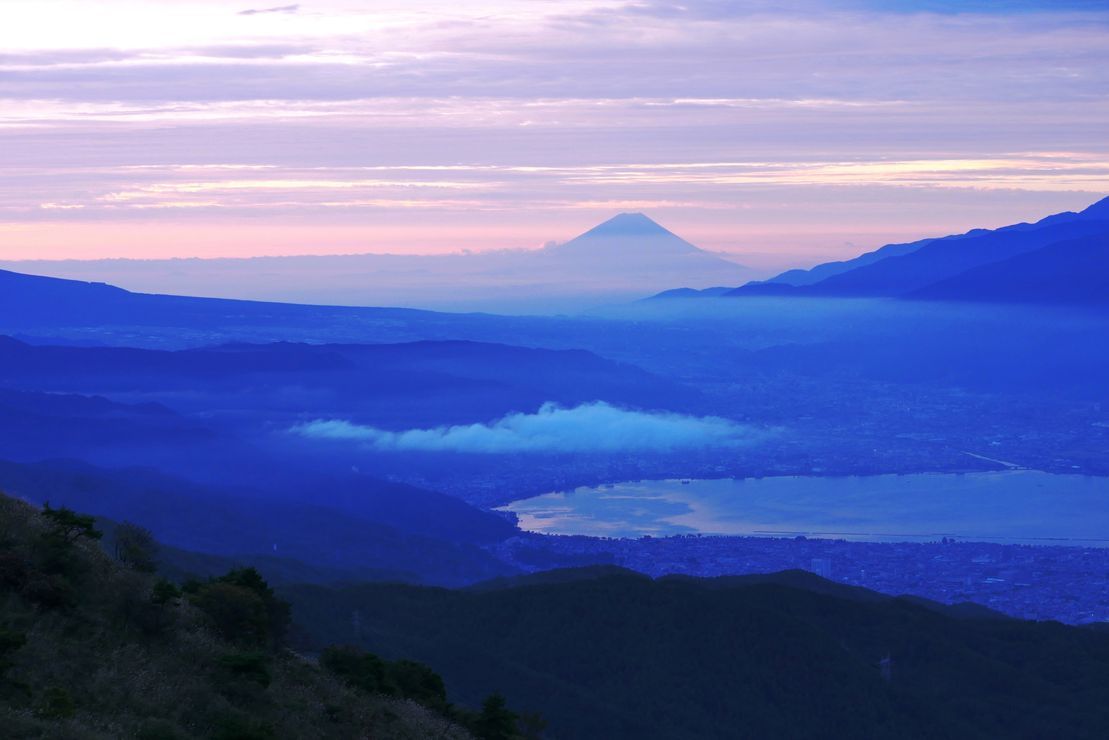高ボッチから諏訪湖富士山の夜明け（５）_a0031821_10300735.jpg