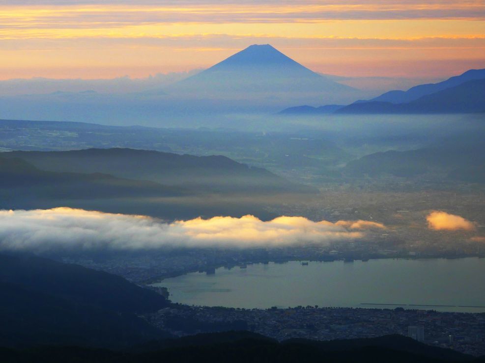 高ボッチから諏訪湖富士山の夜明け(5)_a0031821_10362240.jpg