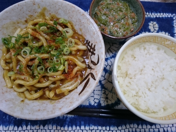 10/5夜勤明け　クリアアサヒ吟醸 + いのうえ　近江牛カレーうどん + 納豆めかぶ丼_b0042308_16553507.jpg