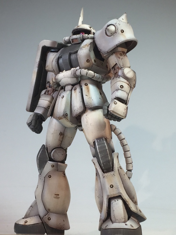 完成品MS-06K ザクキャノン　エルマースネル専用機（ホワイトオーガー） 完成品MS-06K ザクキャノン エルマースネル専用機（ホワイト