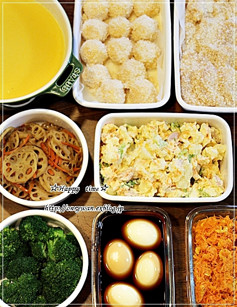 鮭ほぐしのっけて弁当と今週の作りおき♪_f0348032_18052006.jpg