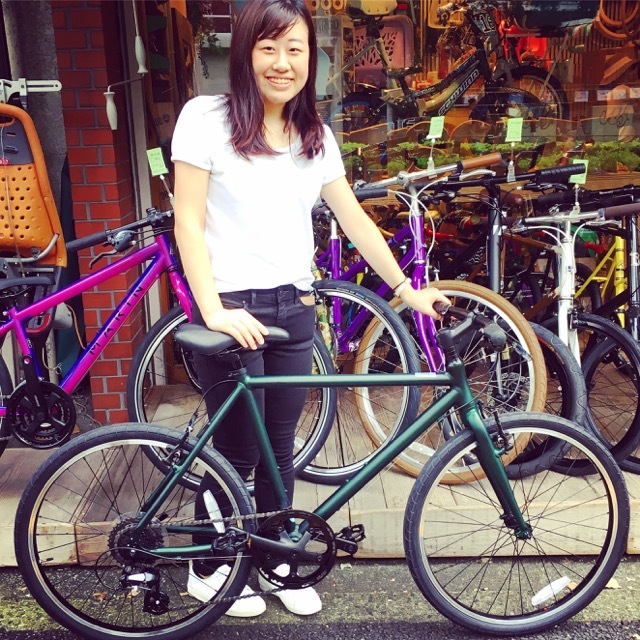 ☆今日のバイシクルガール☆ 自転車女子 自転車ガール ミニベロ クロスバイク ライトウェイ トーキョーバイク シュウイン ラレー ブルーノ おしゃれ自転車 マリン ターン_b0212032_20422485.jpg