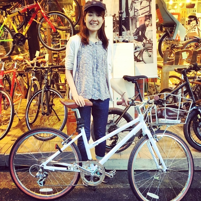 ☆今日のバイシクルガール☆ 自転車女子 自転車ガール ミニベロ クロスバイク ライトウェイ トーキョーバイク シュウイン ラレー ブルーノ おしゃれ自転車 マリン ターン_b0212032_20435209.jpg