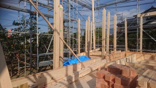 笛吹市    T様邸 建方_b0242734_19384570.jpg
