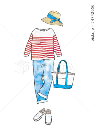 ファッションコーディネイトのイラスト アトリエ Chica