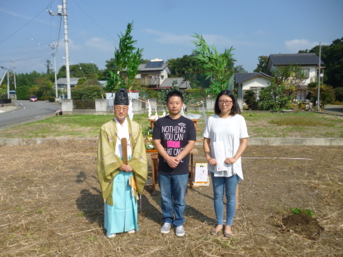 安中市磯部にて地鎮祭♪ ソーフィールドホームのブログ