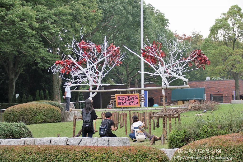昭和記念公園に木を使ったオブジェが(^^♪_e0052135_17594845.jpg