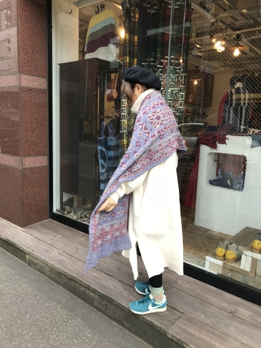 縮絨ウールビッグママ杢バンダナマフラー : SAPPORO STAFF BLOG
