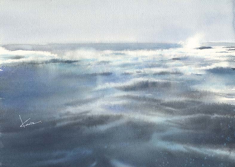 海　水彩画_f0176370_09470024.jpg