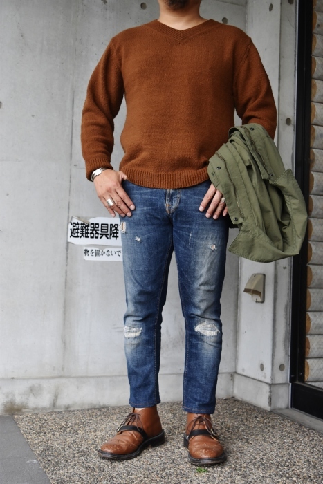 新色・追加です。。。TWINE ・・・ Cotton KNIT V-NECK SWEATER!♪!_d0152280_10264592.jpg